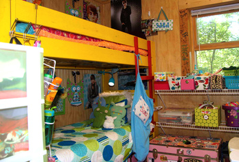 Cabin setup at Camp Skyline.